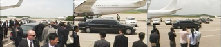 Illustration for article titled In North Korea, Bill Clinton Rides In Benz Style